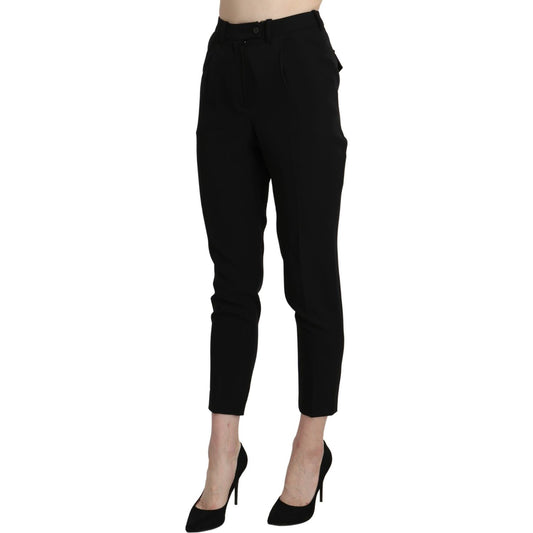 BENCIVENGA Black High Waist Skinny Cropped Dress Trouser Pant PAN71327-40