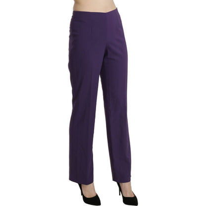 BENCIVENGA Purple High Waist Straight Dress Trouser Pants