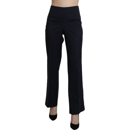 BENCIVENGA Navy Blue High Waist Straight Dress Trouser Pants