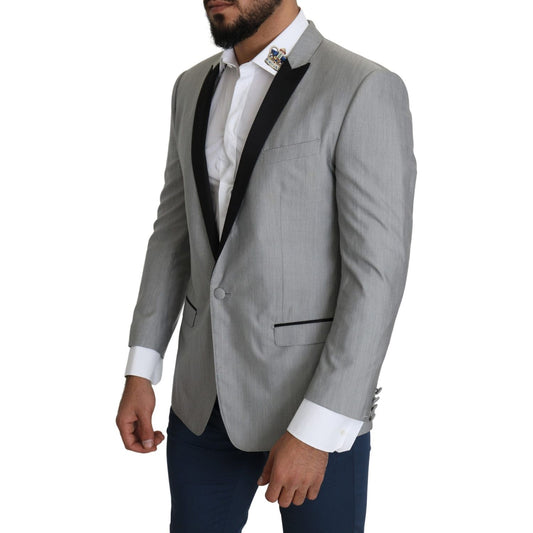 Dolce & Gabbana Light Gray Single Breasted SARTORIA Blazer JKT2793-50