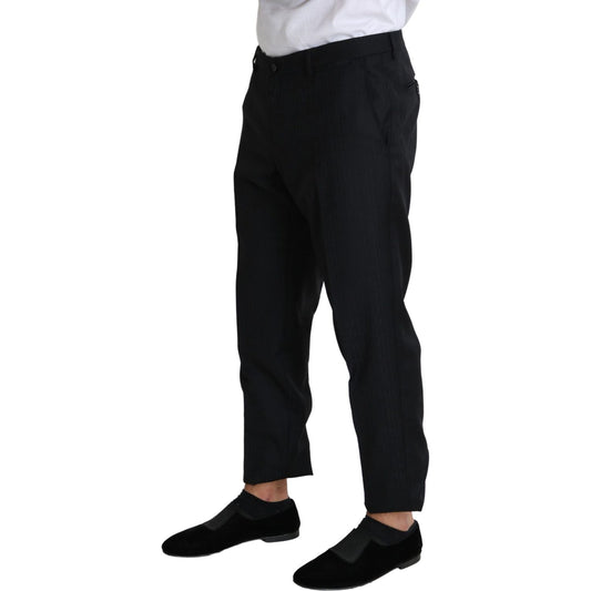 Dolce & Gabbana Black Wool Skinny Cropped Trouser Dress PAN71507-52