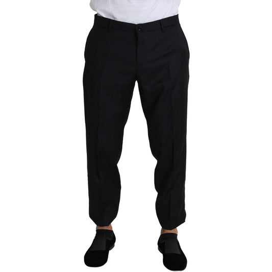 Dolce & Gabbana Black Wool Skinny Cropped Trouser Dress PAN71507-52