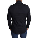 Dolce & Gabbana Blue Cotton Formal GOLD Dress Shirt TSH5478-38