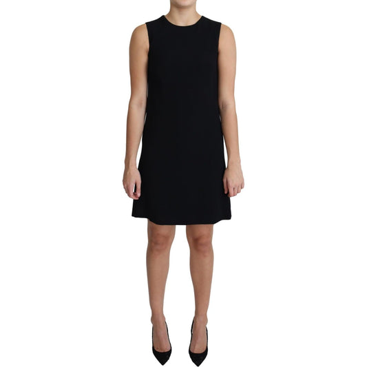 Dolce & Gabbana Black Viscose Stretch A-line Shift Mini Dress DR2647-41