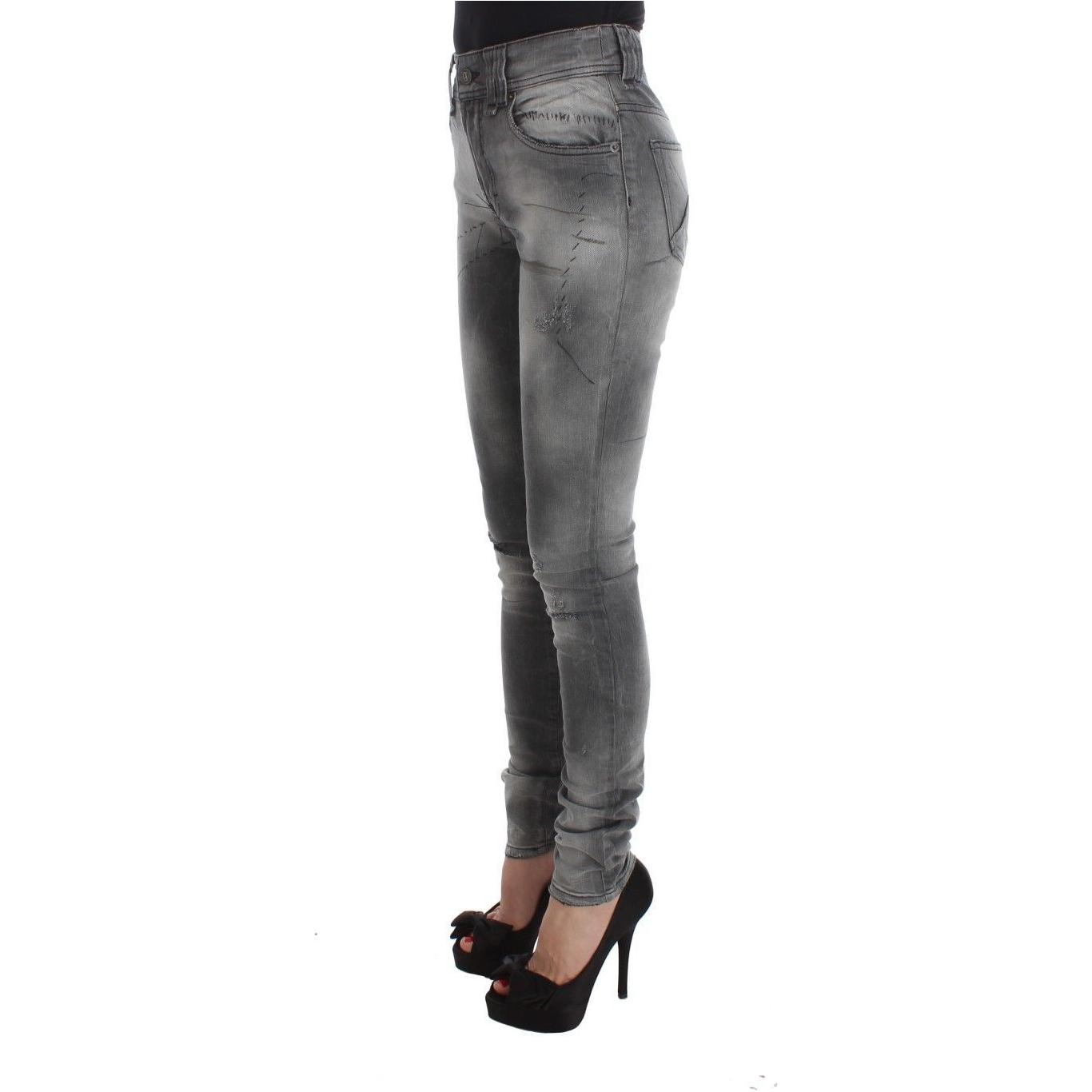 John Galliano Gray Wash Cotton Blend Slim Fit Denim Jeans Pants SIG30163-24