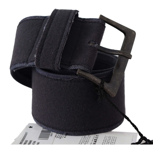 Ermanno Scervino Black Leather Wide Buckle Waist Luxury Belt BEL8150-70
