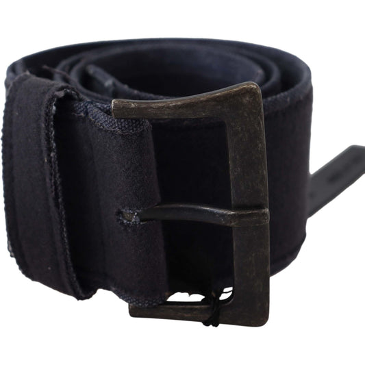 Ermanno Scervino Black Leather Wide Buckle Waist Luxury Belt BEL8150-70