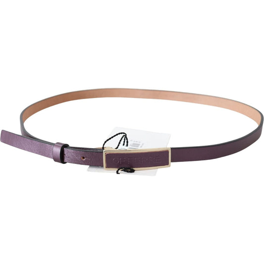 GF Ferre Gold Logo Buckle Waist Leather Skinny Belt BEL60963-90
