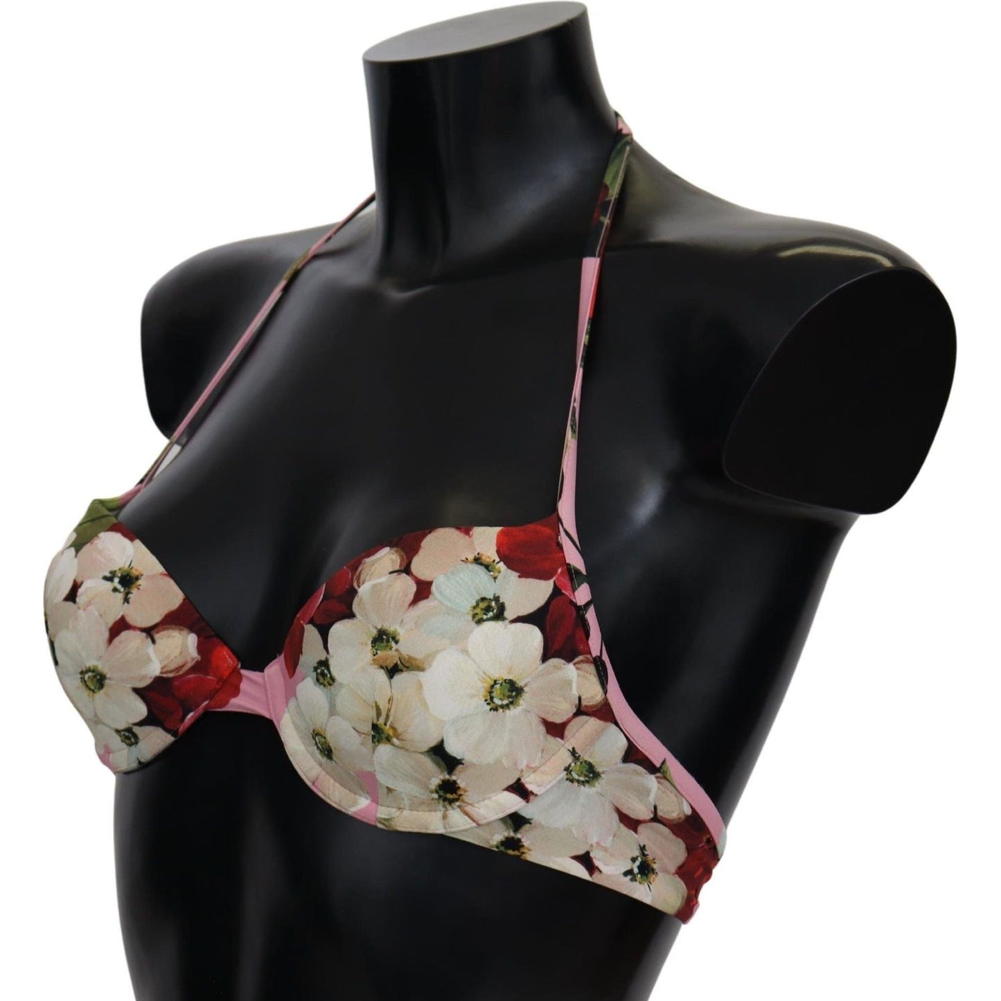 Dolce & Gabbana Multicolor Floral Swimsuit Beachwear Bikini Tops Light Blue Floral Swimsuit Beachwear Bikini Tops-IT1