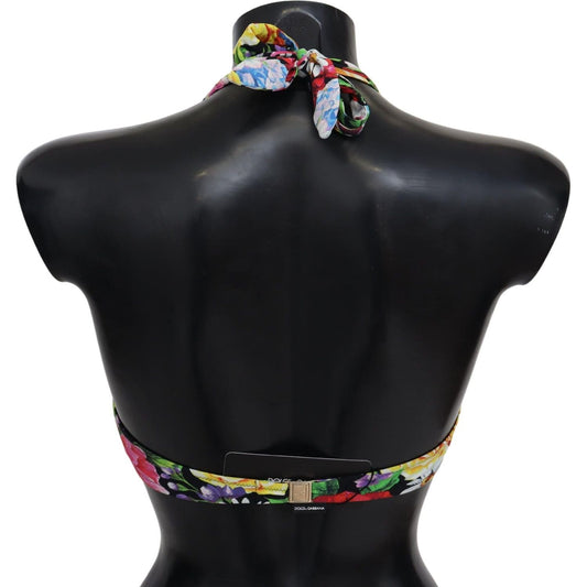 Dolce & Gabbana Multicolor Floral Print Swimwear Bikini Tops BIK1367-IT1