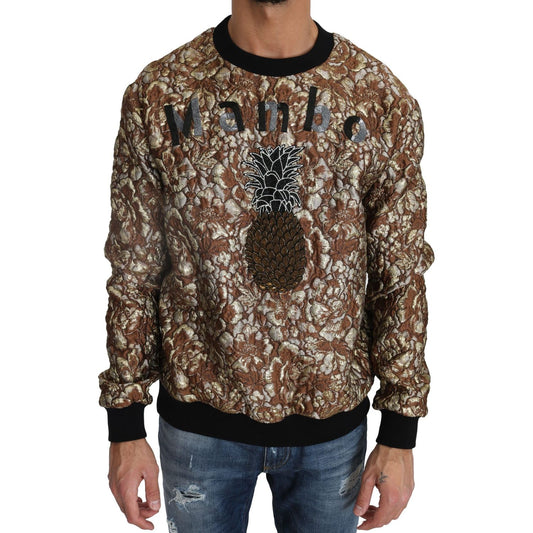 Dolce & Gabbana Multicolor MAMBO Jacquard Pineapple Pullover Sweater TSH2514-46