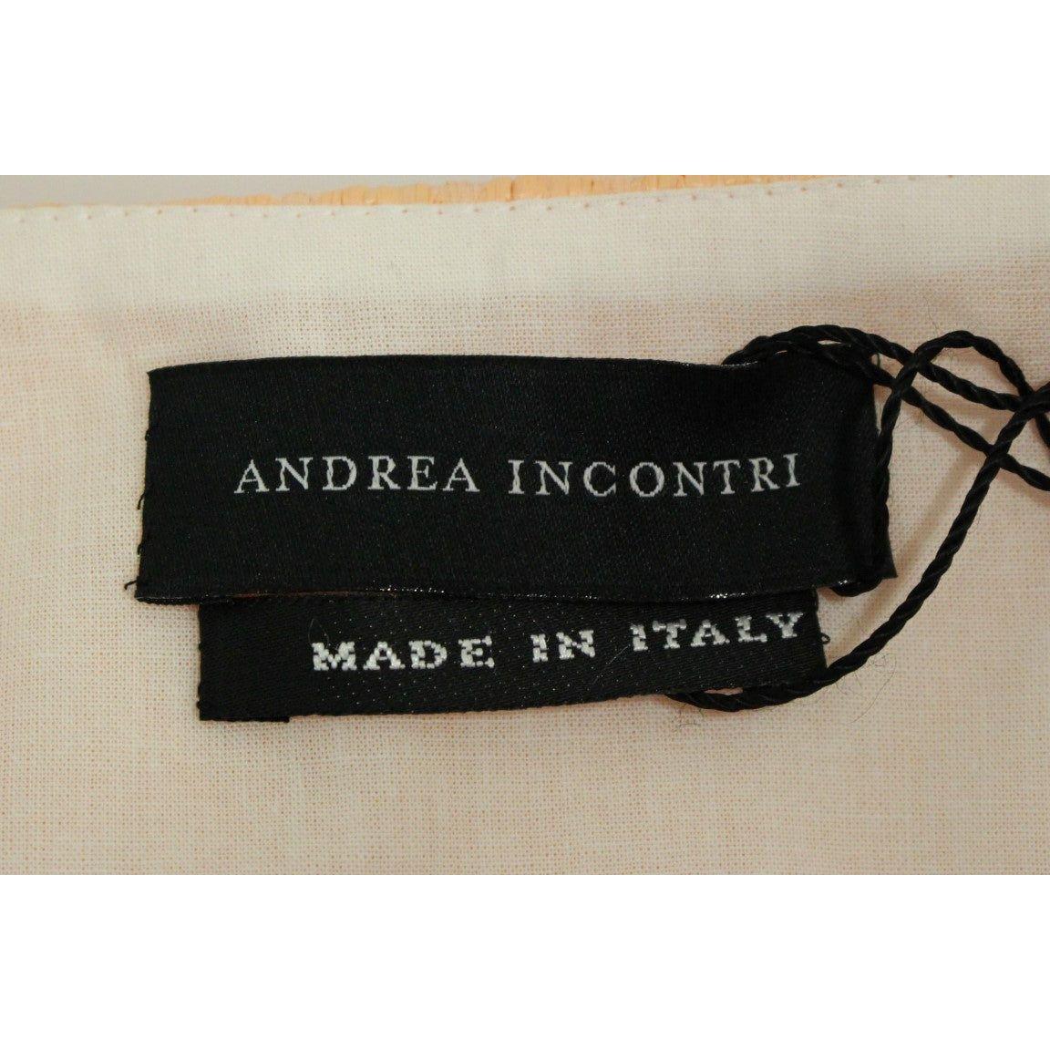 معطف أندريا إنكونتري الأنيق المصنوع من مزيج الحرير باللون الوردي بأكمام قصيرة