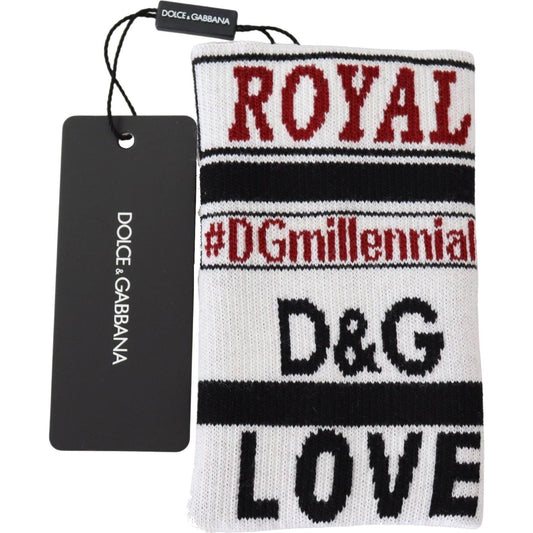 Dolce & Gabbana Multicolor Wool Knit D&G Love Wristband Wrap LB3022