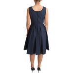 Dolce & Gabbana Blue Polka Dotted Cotton A-Line Dress DR2751#2-42