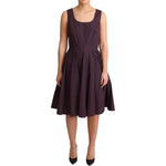 Dolce & Gabbana Red Blue Polka Cotton A-Line Gown Dress DR2762-42