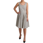 Dolce & Gabbana Beige Polka Dotted Cotton A-Line Dress DR2766-40