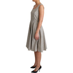 Dolce & Gabbana Beige Polka Dotted Cotton A-Line Dress DR2766-40
