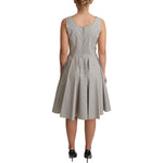 Dolce & Gabbana Beige Polka Dotted Cotton A-Line Dress DR2766-40