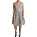 Dolce & Gabbana Beige Polka Dotted Cotton A-Line Dress DR2766-40
