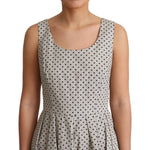 Dolce & Gabbana Beige Polka Dotted Cotton A-Line Dress DR2766-40