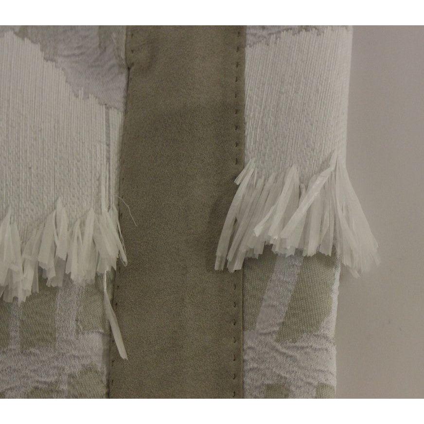 Arzu Kaprol White Acrylic Straight Pencil Skirt