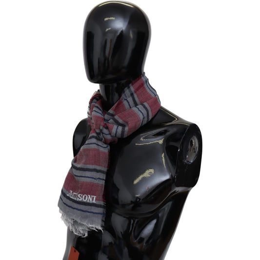 Missoni Multicolor Striped Wool Blend Unisex Neck Wrap Scarf MS1914
