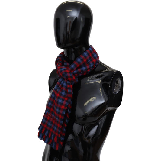 Missoni Multicolor Check Wool Unisex Neck Wrap Shawl MS1920