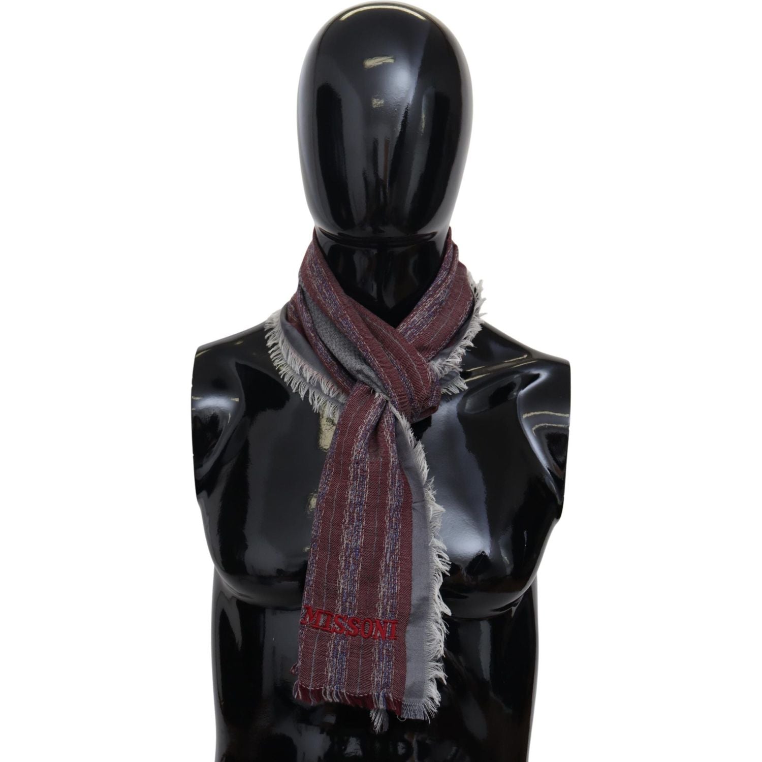 Missoni Multicolor Wool Striped Unisex Neck Wrap Shawl Scarf