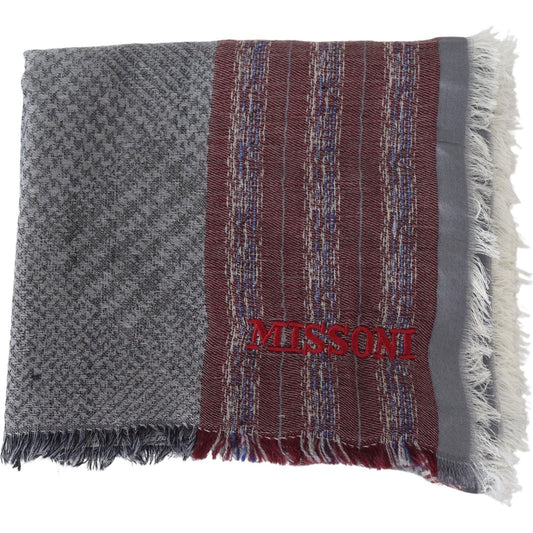 Missoni Multicolor Wool Striped Unisex Neck Wrap Shawl Scarf MS1932BG