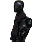 Missoni Brown 100% Cashmere Unisex Neck Wrap Fringes Scarf MS1948