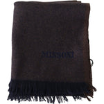 Missoni Brown 100% Cashmere Unisex Neck Wrap Fringes Scarf MS1948