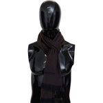 Missoni Brown 100% Cashmere Unisex Neck Wrap Fringes Scarf MS1948