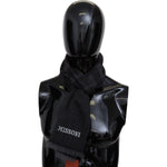 Missoni Black Striped Wool Unisex Neck Wrap Scarf MS1999BG