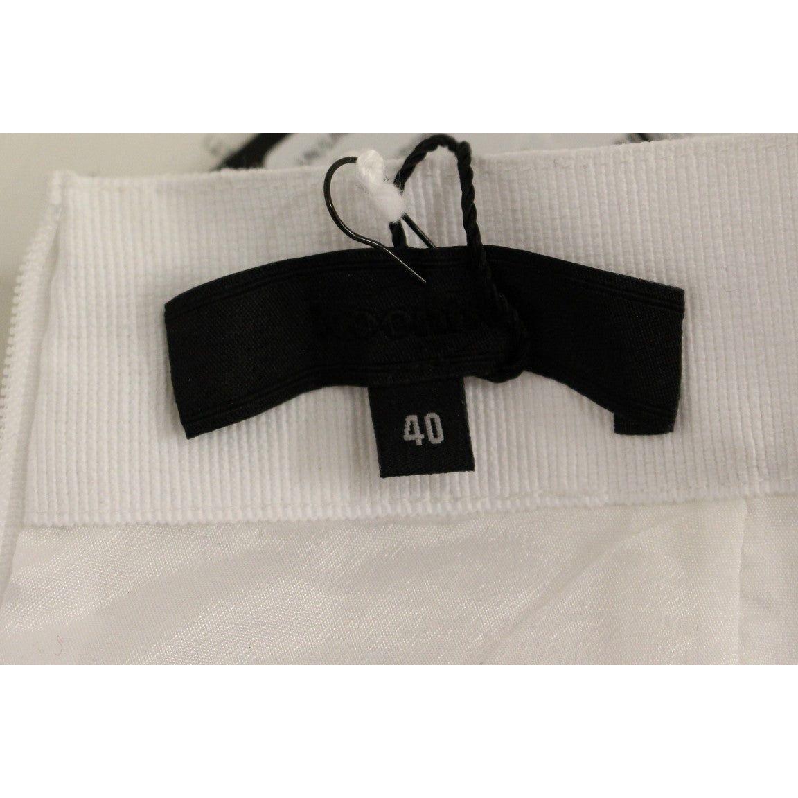 تنورة قلم رصاص أنيقة مزينة بالترتر من Koonhor - أبيض نقي