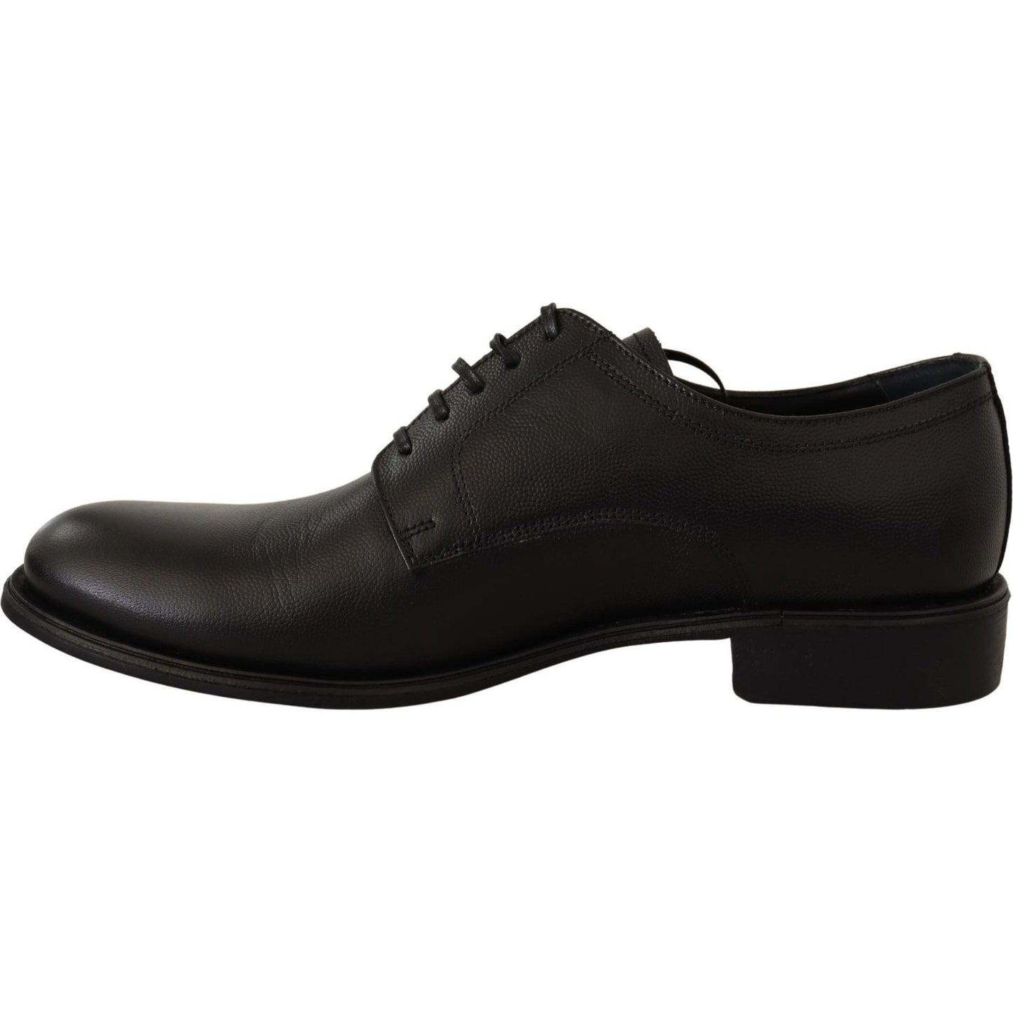 Dolce & Gabbana Black Leather Lace Up Mens Formal Derby Shoes MV3943-41