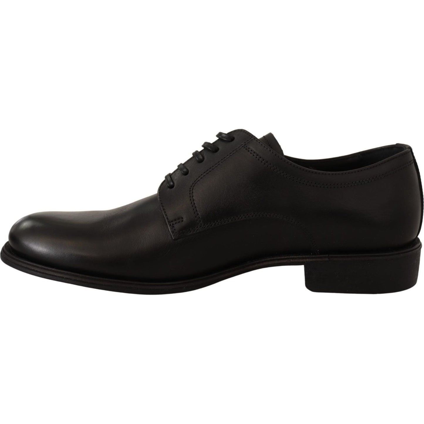 Dolce & Gabbana Black Leather Lace Up Mens Formal Derby Shoes MV3945-40