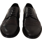 Dolce & Gabbana Elegant Black Derby Oxford Wingtips Dolce & Gabbana Black