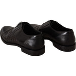 Dolce & Gabbana Elegant Black Derby Oxford Wingtips Dolce & Gabbana Black