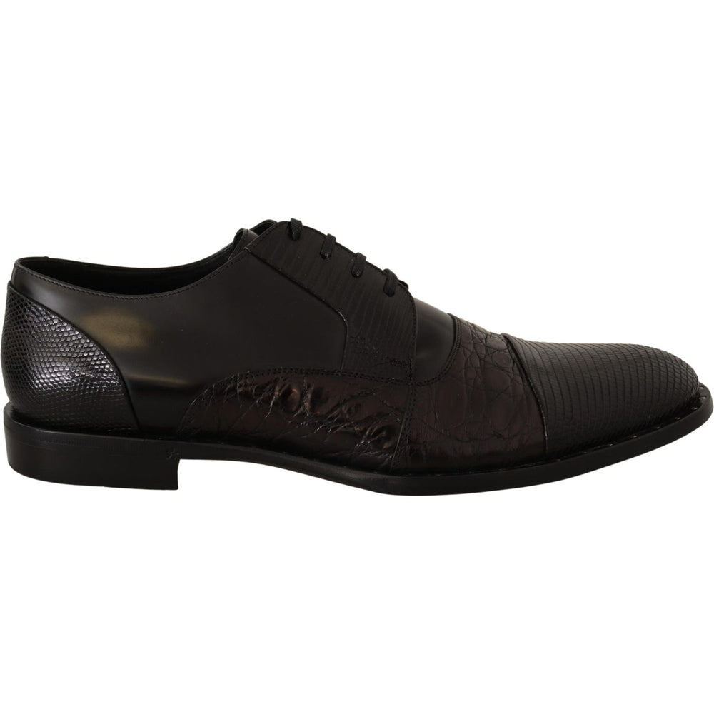 Dolce & Gabbana Elegant Black Derby Oxford Wingtips Dolce & Gabbana Black