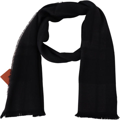 Missoni Black 100% Wool Unisex Neck Wrap Scarf