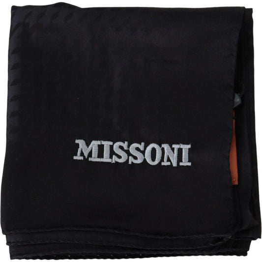 Missoni Black Wool Knit Unisex Neck Wrap Shawl Scarf MS2116BG