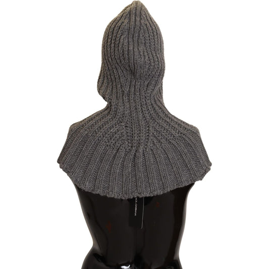 Dolce & Gabbana Gray 100% Cashmere Knitted Wrap One Size Scarf MS2321