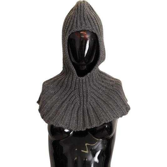 Dolce & Gabbana Gray 100% Cashmere Knitted Wrap One Size Scarf MS2321