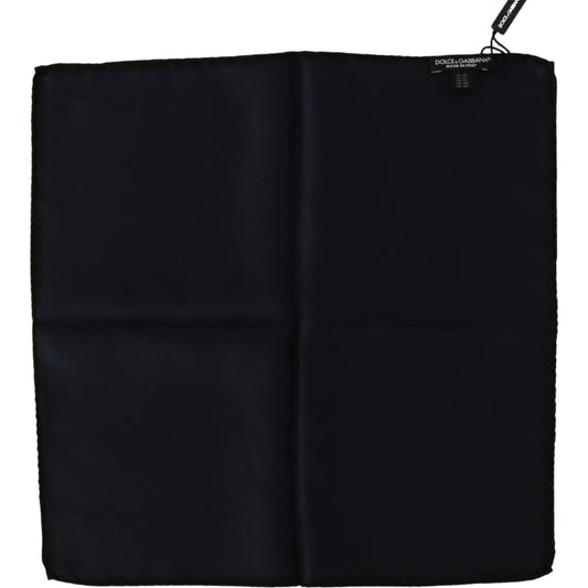 Dolce & Gabbana Black Square Handkerchief 100% Silk Scarf MS2172BG
