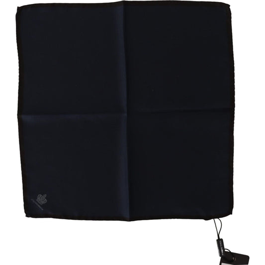 Dolce & Gabbana Black Square Handkerchief 100% Silk Scarf MS2172BG