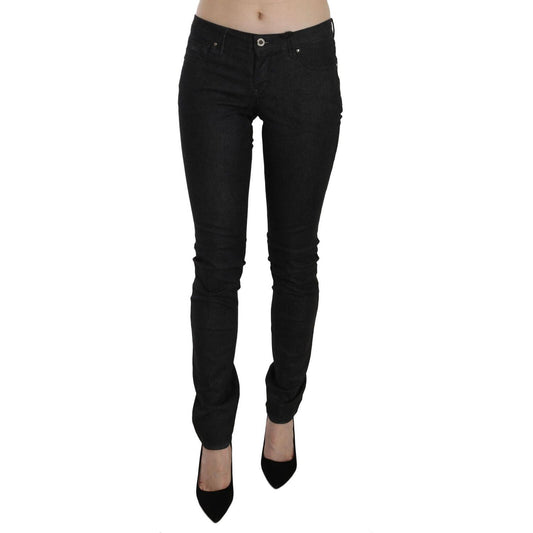 Costume National Black Low Waist Skinny Casual Denim Jeans PAN70724-26