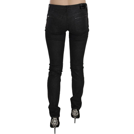 Costume National Black Low Waist Skinny Casual Denim Jeans PAN70724-26