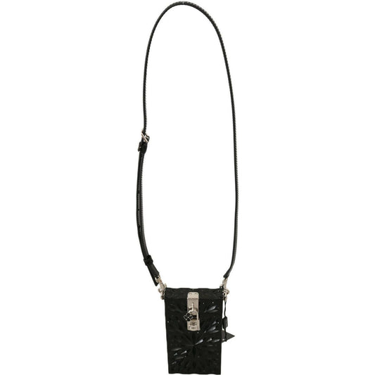 Dolce & Gabbana Black Crystal Plexiglass Cross Cigarette Case Holder SMYK485#2