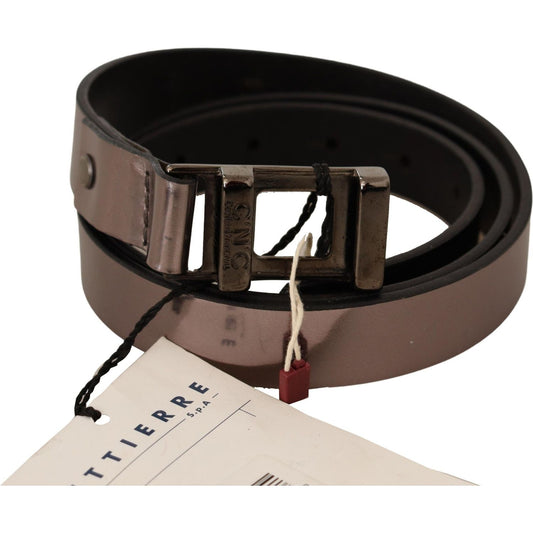 Costume National Pink Metallic Leather Buckle Belt BEL61018 -85
