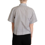 Dolce & Gabbana Black Polka Dot Collared Shirt White TSH5963 -42
